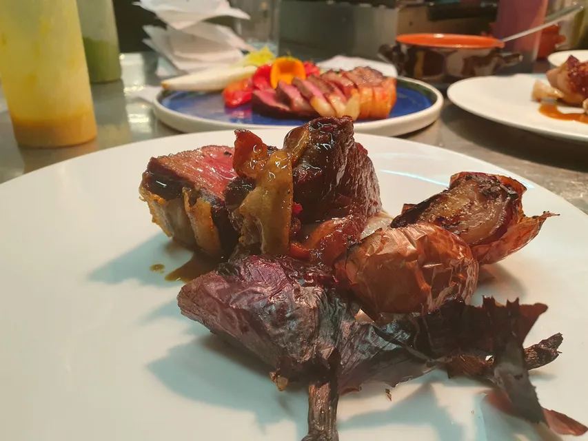 Piatto di cucina toscana creativa del Ristorante La Loggia Del Chianti