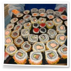 Sushi preparato con pesce della pescheria L'Angolo Del Pesce
