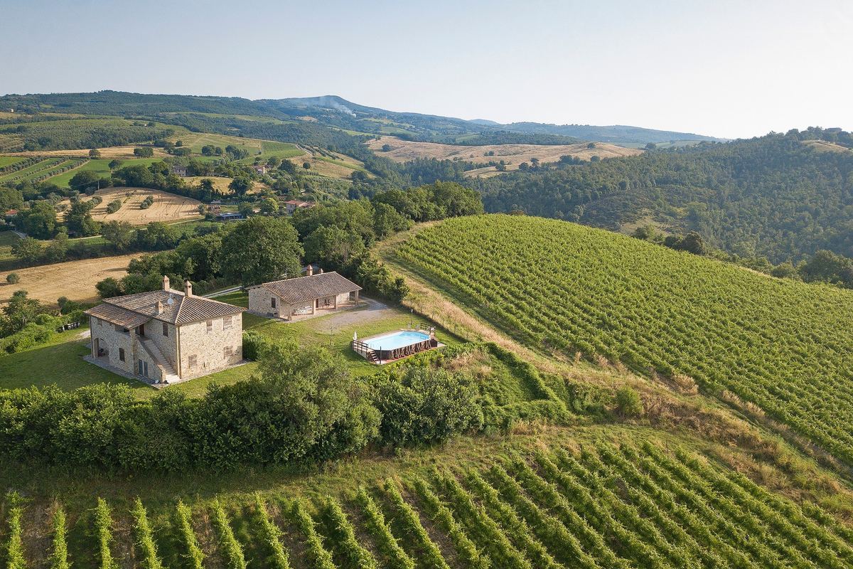 Vista panoramica della Tenuta Di Corbara a Orvieto