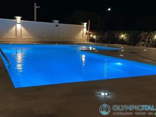 Piscina con spiaggetta realizzata da Olympic Italia a Villafranca Tirrena