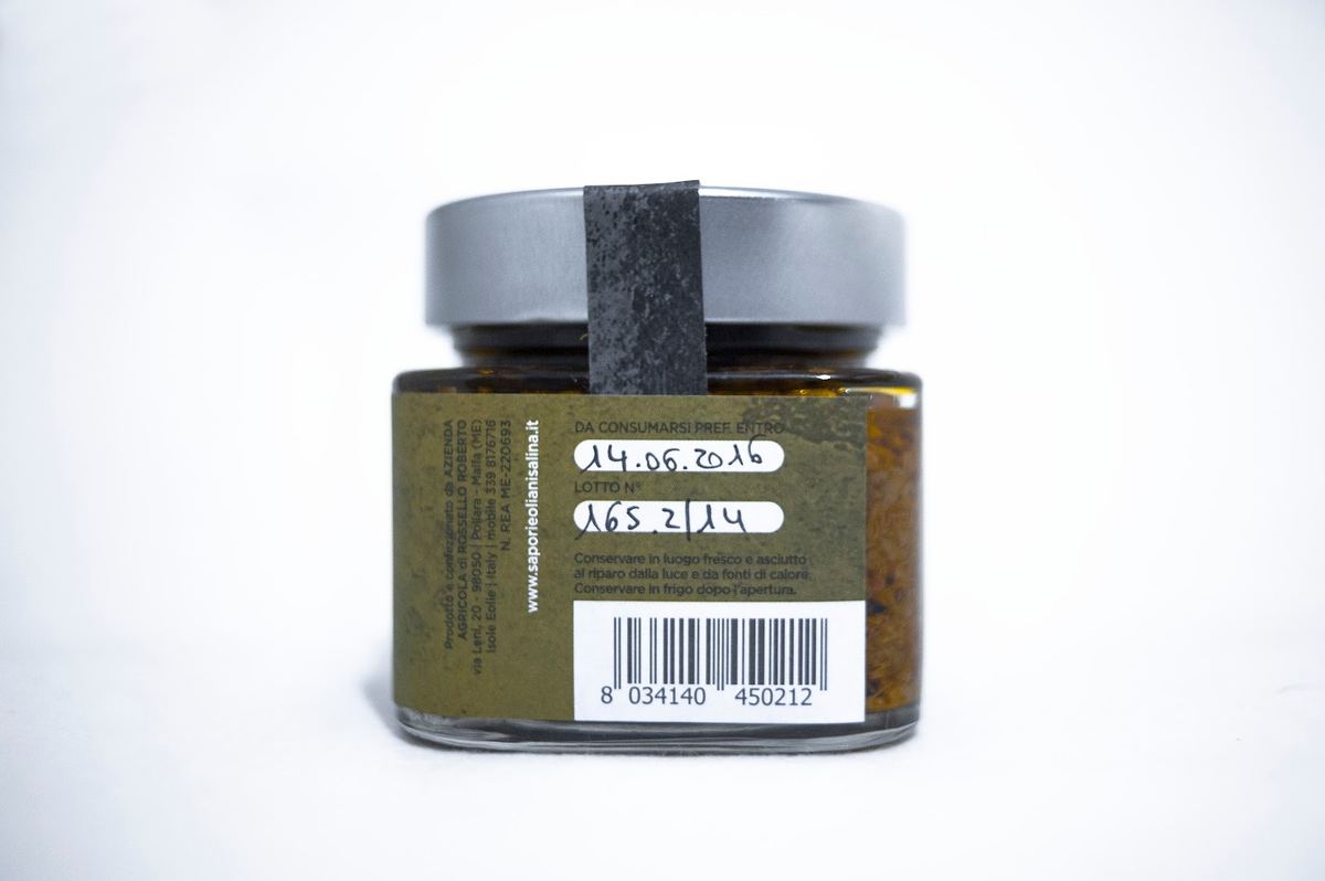 Concentrato eoliano in olio extravergine di oliva di Sapori Eoliani