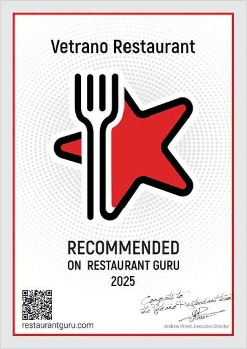 VETRANO RESTAURANT - Chef Antonio Vetrano