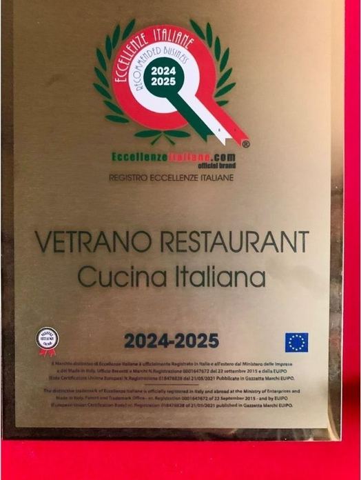 VETRANO RESTAURANT - Chef Antonio Vetrano