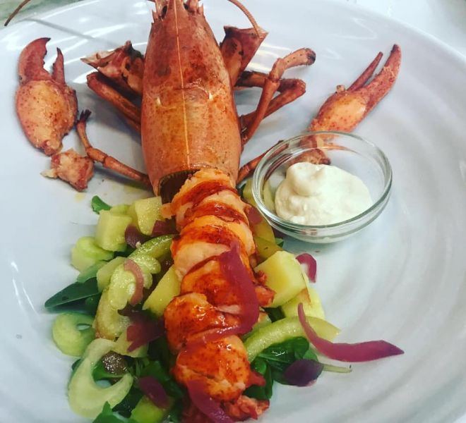 Aragosta fresca al Ristorante Portus