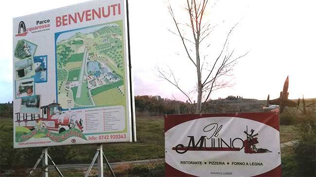 Esterno de Il Mulino Ristorante Pizzeria nel Parco Acquarossa