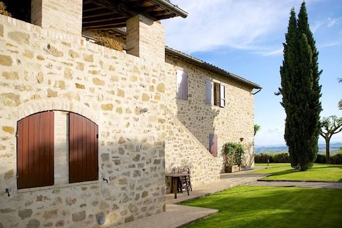 Zona living di un appartamento dell'Agriturismo Le Colombe