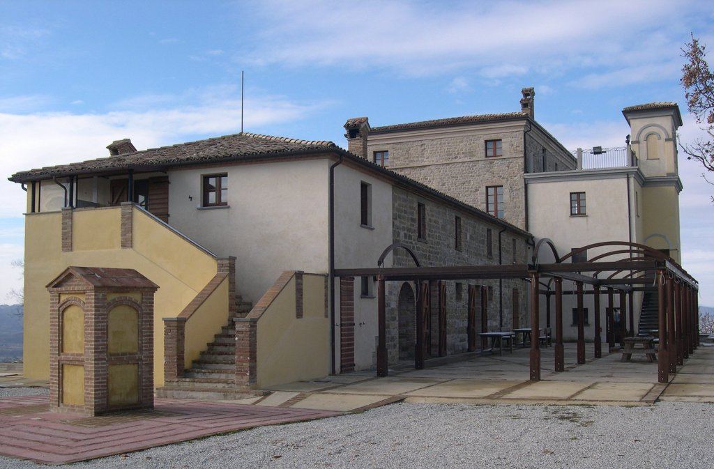 Vista dell'Agriturismo San Bartolo sulle colline di Gubbio